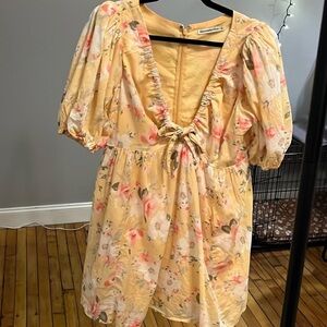 Abercrombie & Fitch Yellow Floral Dress